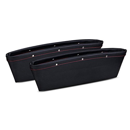 Republe PU-Leder Auto Sitz Gap Filler Leather Slit Catcher,seat Slit Slit-Taschen-Speicher Auto-Organisator auslaufsicher Catcher Slot Box Papierkorb