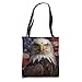 US American Flag with Bald Eagle Tote Bag