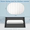 Stone Drying Mat for Kitchen Counter , Foldable 24"x16"Large Absorbent Diatomaceous Earth Dish Drying Mat, Quick Dry & Eco-Friendly for Dishes, Bottles, Cups Bathroom Any Countertop Non-Slip Mat #1