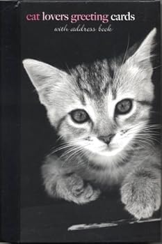 Spiral-bound cat lovers greeting cards with address book