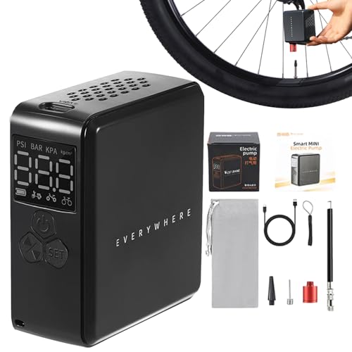 Genérico Inflador de Neumáticos - Tipo C Recargable Inalámbrico Digital Portátil,Compresor De Aire De Coche | para Bicicleta Camión Vehículo Viaje Carretera Urgencia Hogar Exterior