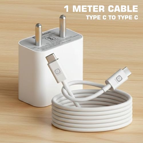 Image of Original iPhone Charger 20W PD Type C I BIS Certified Safe Charging | Type C to C Cable | for iPhone 17 /17 Air /17 Pro /17 Pro Max,16 /16 Plus /Pro /Pro Max,15 /14 /13 /12 /11 | PD 3.0 Fast Charging Adaptor