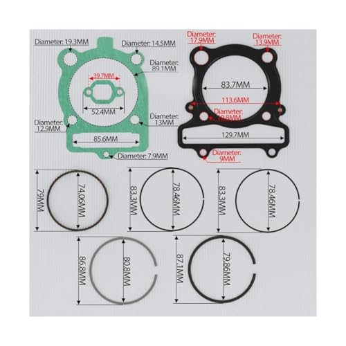 Kit de segment de piston pour rénover le quad YFM350X ATV - 2