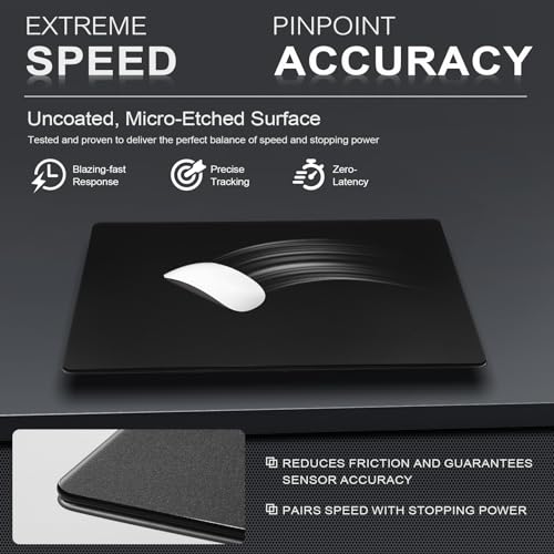 SCRTJSER Ultra-Thin Glass Gaming Mousepad