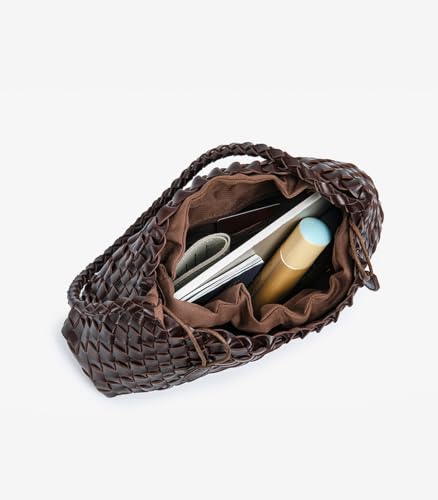 Image of Woven Hobo Bags for Women Vintage Trendy Underarm Shoulder Purse