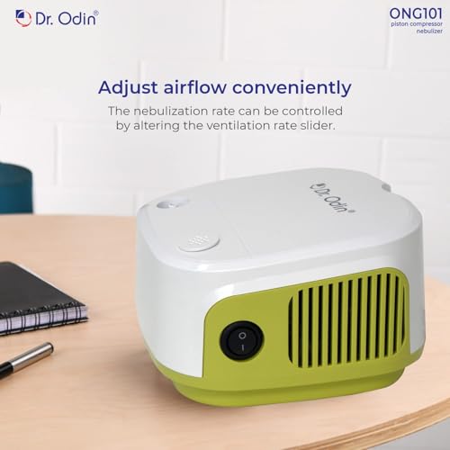 Image of Dr. Odin ONG 101 Smart Portable Nebulizer | Whisper-Quiet Operation | Pediatric to Adult Use | Compact & Efficient Design | Proudly Made in India | Stylish (White & Green)