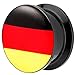 Produktbild Piersando Piercing Ohr Plug Flesh Tunnel Fahne Motiv Fussball EM & WM Länderflagge Fanartikel Land Flagge Schmuck Deutschland 16mm