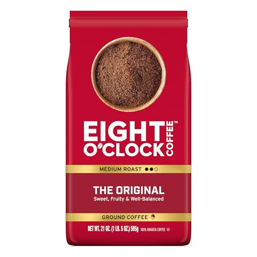Eight O'Clock Coffee The Original, 21 Ounce, Medium Roast Ground Coffee 100% Arabica, Sweet, Fruity & Well Balanced