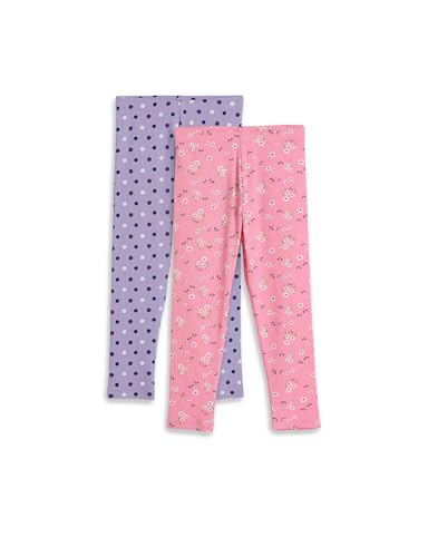 Image of Amazon Brand - Symbol Girl's Cotton Ribbed Stretchable Leggings | Ankle Length | Aged 2-14 Years