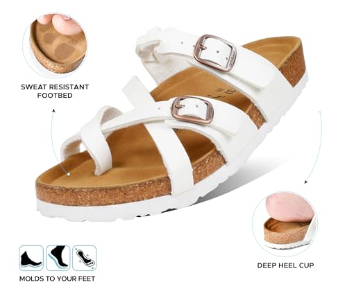 Image of AEROTHOTIC Recovery Slides for Women Cork Footbed Adjustable Straps Sandals