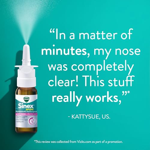image for Vicks Sinex Severe Nasal Spray with Moisturizing Ultra Fine Mist, Deco