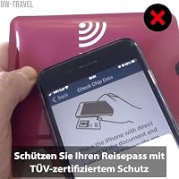 OW-Travel Reisepasshülle RFID Schutz 4 Stück, TÜV geprüft, NFC Schutz – Ansicht 6
