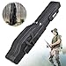 3 Layers Fishing Pole Bag, Portable Fishing Rod and Reel Bag Case Carrier,600D Oxford Tackle Storage Bag Fordable for Outdoor Travel