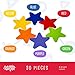 Neat Seat Spots | Spots for Classroom, Exercise, Parties, Games, or 30 Pack Carpet Markers, Hook and Loop Spots to Keep Kids Class Organize, for Learning & Fun Activities Spot Markers (Star)