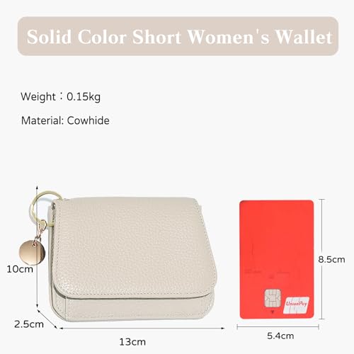 PORRASSO Fashion Card Bag Genuine Leather Wallet Women Coin Purse RFID Blocking Card Case Card Holder Coin Bag Pouch White3