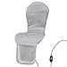 BreezyPad Baby Car Seat Cooling Pad Liner with Fan (Gray) by Breezy Kids (Front Facing Car Seat Only)