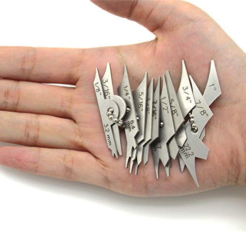 Set de 11 piezas calibrador para soldadura en acero inoxidable miniatura 5