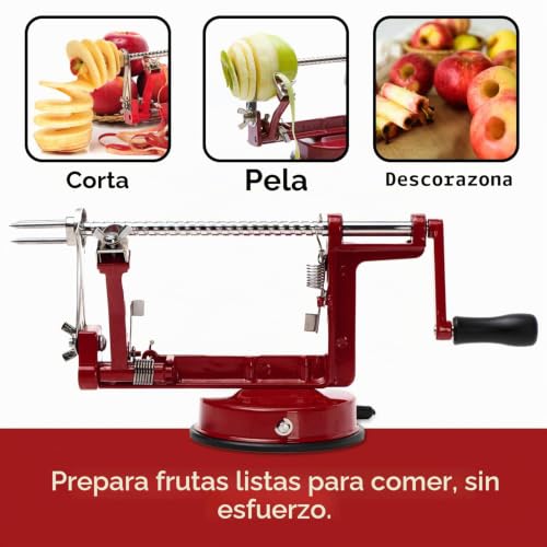 Miniatura 5 de Baumalu 450009 Pelador De Manzanas Metal, Rojo Vino