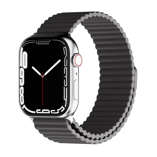 Image of HeiKe Magnetic Silicone Band for Apple Watch Band 49mm 46mm 45mm 44mm 42mm 41mm 40mm 38mm for Men Women,Sport Loop iWatch Wristband Strap for Apple Watch Ultra 3 2 1 SE Series 11 10 9 8 7 6 5 4 3 2 1
