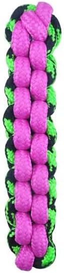 Braided Paracord Rope Dog Toy Tough Fetch Stick Chew Tug Choose Color 10 1/4" (2 Toys - Both Colors)