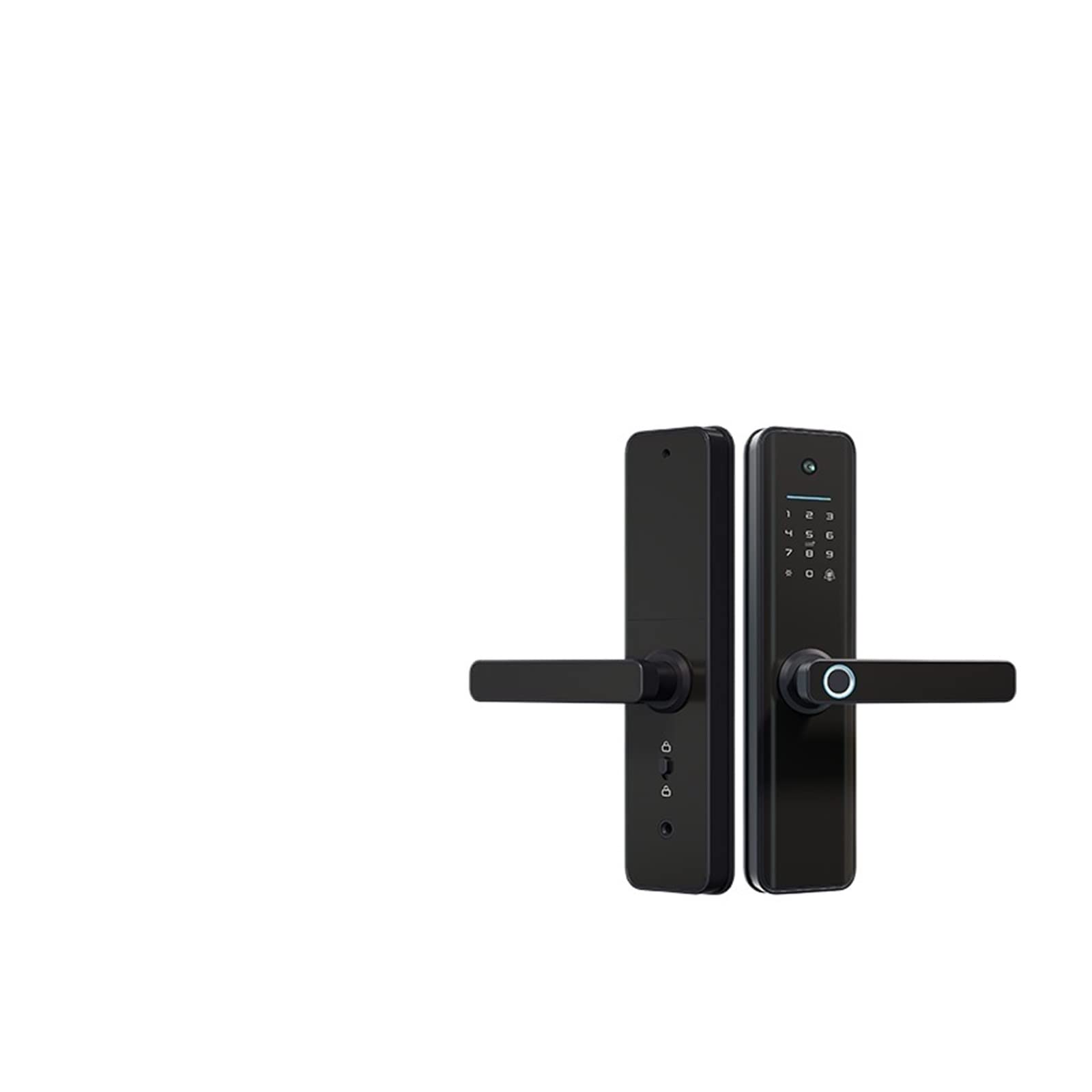 Serrure de porte connectée WiFi avec caméra intégrée et lecteur IC