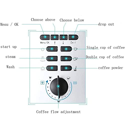 cvhtroe 900 W Kaffeemaschine, Dampfpumpen-Kaffeemaschine, Espressomaschine, geeignet für Zuhause, Geschäft, Party… – Bild 7