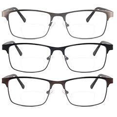 3 Pack Full-rim Bifocal: Black / Brown / Gun Metal