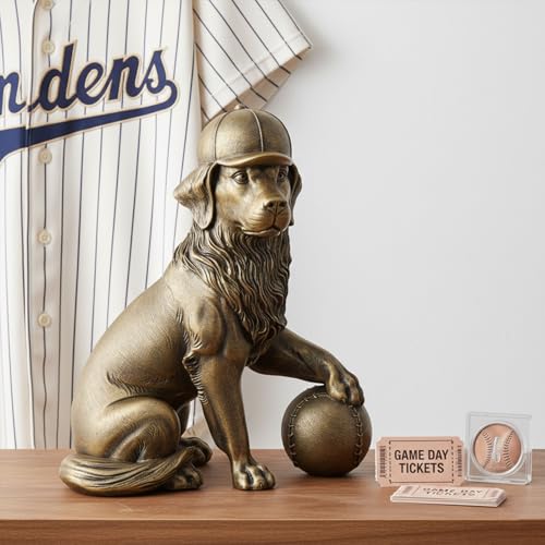 Estatua Perro Golden Retriever Deportista Decoración Hogar miniatura 3