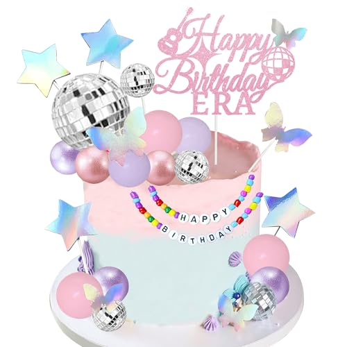 Happy Birthday Era Cake Toppers Singer Birthday Cake Decorations for Girls Birthday Party Music Fans Lover Party Supplies