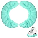 Coolrunner Ice Skate Blade Covers, Sports Blade Cover Skate Blade Protector for Hockey Skates, Figure Skates and Ice Skates, Black (Green, Medium)