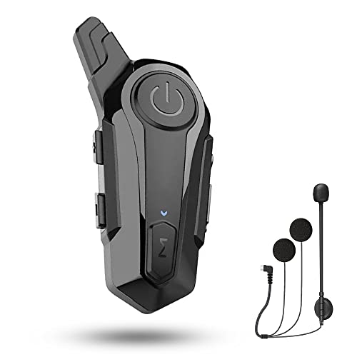 Intercomunicador de motocicleta IPX6 impermeable con cancelacion de ruido para medio casco