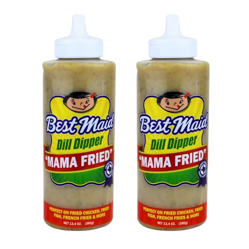 Best Maid Pickle Sauce – Mamma Fried, Dash O’Dill BBQ, Spicy Pickle Ketchup & Papa Grilled – Tangy, Bold & Dill Flavors for Burgers, Fries & BBQ (2 Pack, Mama Fried)