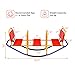 HONEY JOY Kids Seesaw Teeter Totter, 3-Person Heavy Duty Metal Playground Equipment for Backyard, Indoor Outdoor Rocking Fun for Toddlers Boys Girls Age 3-8, Teeter Totter for Kids Outdoor(Red)