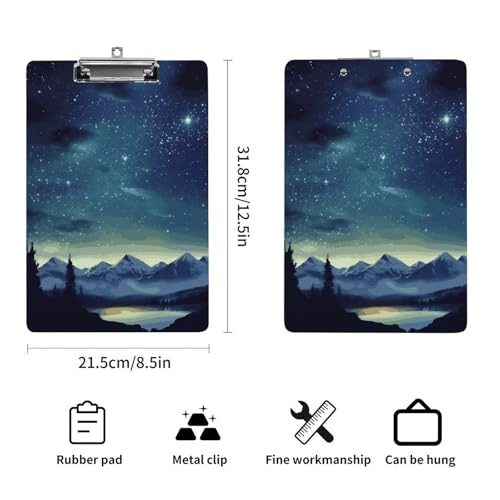 Planchette A4 clip bas en acrylique rigide et stable