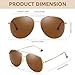 TJUTR Tangle Free Aviator Sunglasses for Women Men, Polarized UV400 Protection Trendy Shades, No-Snag Metal Frame Glasses