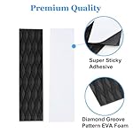 Villozxiny 4 Piece EVA Surfboard Deck Traction Pads Non-Slip Front Traction Pad Grip Mat for Surfing,Surf Boards, Stomp Skimboards, Funboard, Fish Board, Black - Image 4