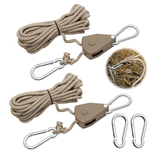 GYSRXS 4 Pièces 1-8" Corde à Cliquet Avec Crochet 2m Corde De Crochet