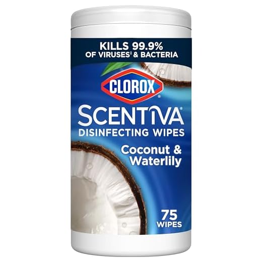 Clorox Scentiva Cleaning Wipes, Bleach Free Cleaning Wipes that Kill Bacteria, Pacific Breeze & Coconut Scent, 75 Count