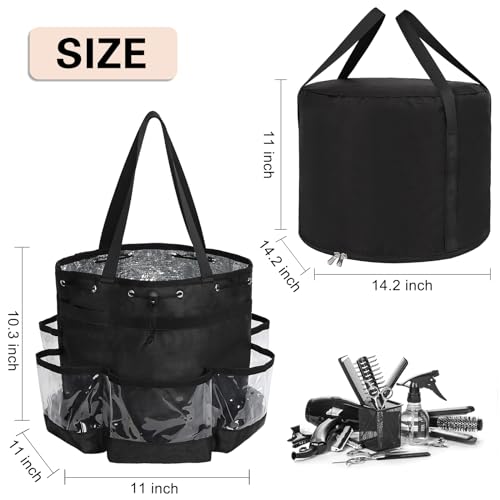 CUBETASTIC 2-Piece Hairstylist Travel Bag Set: Large Capacity, Heat Resistant, Professional Makeup & Waterproof Shower Bag - Image 7