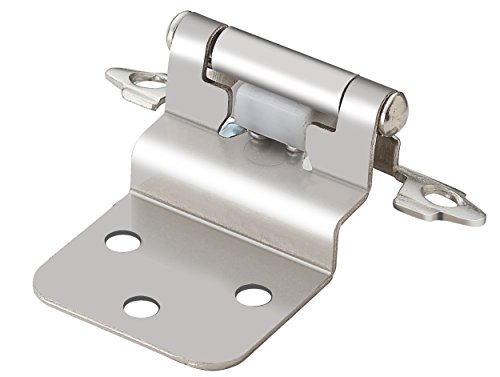 Satin Nickel 3/8-in. Inset Hinge (10-pairs)
