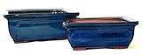 9Greenbox Ceramic Bonsai Pots, 4 Pound (Pack of 2)