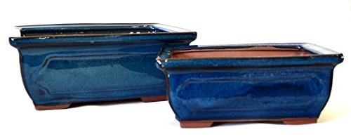 9Greenbox Ceramic Bonsai Pots, 4 Pound (Pack of 2)