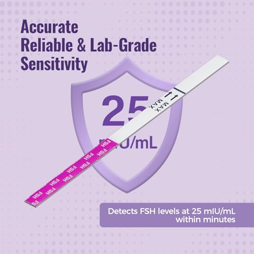 image for HOMEDSUN 10 Pack FSH Menopause Test Strips at Home Fertility and Ovari