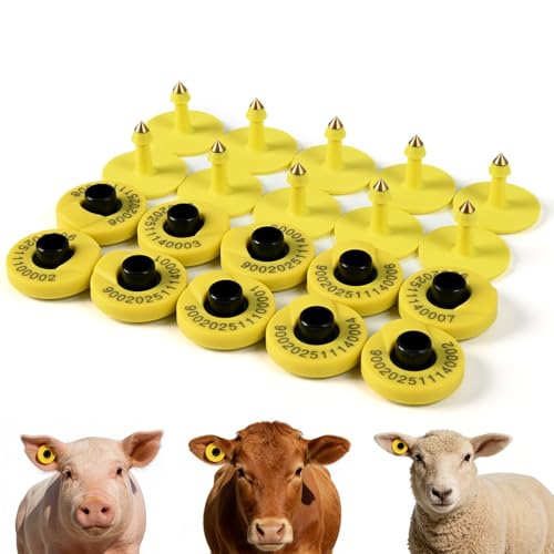 Médailles d'oreilles RFID ISO 11784 pour bétail et porcs lot de 10 puces