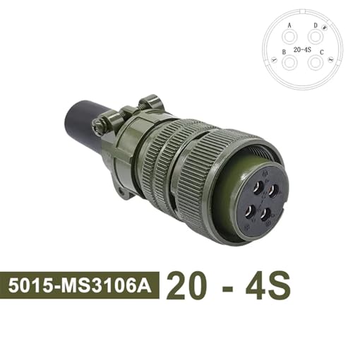 Conector circular MS3106A 20-4S con diseño militar MIL-C 5015 tipo enchufe robusto 2