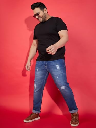 Image of Bigbanana Plus Size Men's Regular Fit Washed Jeans