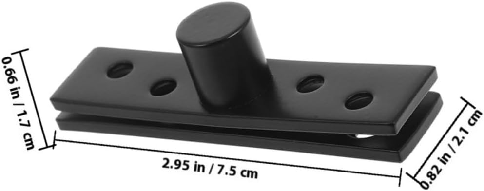 2pcs Stainless Metal 360 Degree Rotating Hidden Pivot Hinge Set for Wooden Doors, Concealed Heavy-Duty Centre Shaft Floor Pivot Hinges, Matte Black Small Size Door Hardware