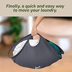 Laundry Turtle Collapsible Laundry Basket | Revolutionary Foldable Laundry Hamper | Innovative Laundry Basket for Dirty Clothes Washing & Dryer Removal Portable Laundry Grabber (Grey, Small)