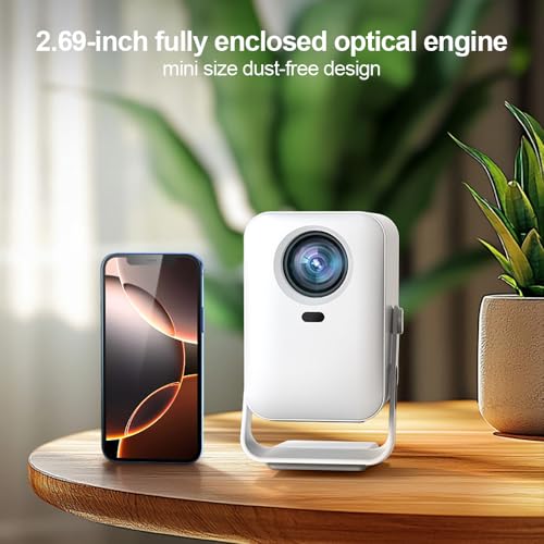 Image of PLAY Top Note Smart Touch Interactive LCD LED Projector, Dust-Free 1080 HD Android 13.0 Mini Interactive Projector with Auto Focus & 380 Ansi Lumens for Home, Office & Classroom
