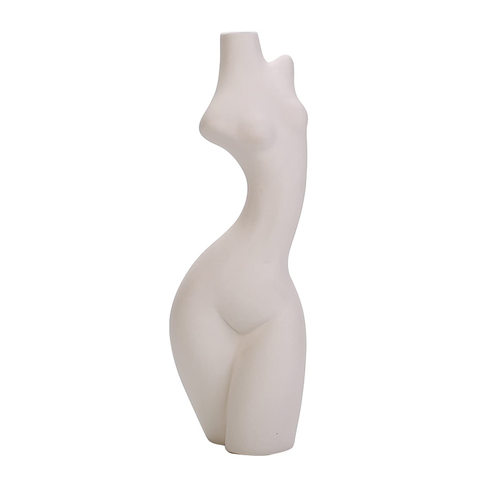 Betos Female Body Vase, Human Body Shaped Vase White Ceramic Vase Body Art Porcelain Vase Flower Vase Frosted Statue Decoration Minimalist Sculpture Decoration
